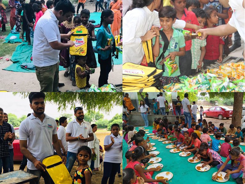 Donate for poor child food distribution