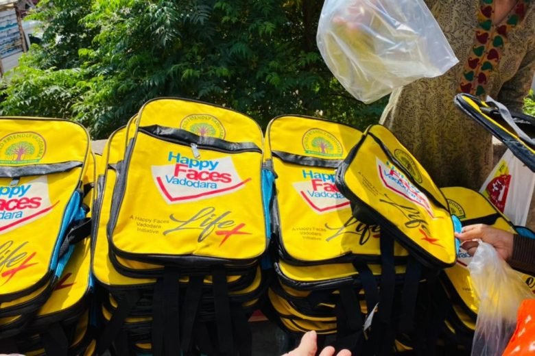 Happy Faces Vadodara school kit distribution