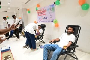 Happy Faces Vadodara blood donation camp activity