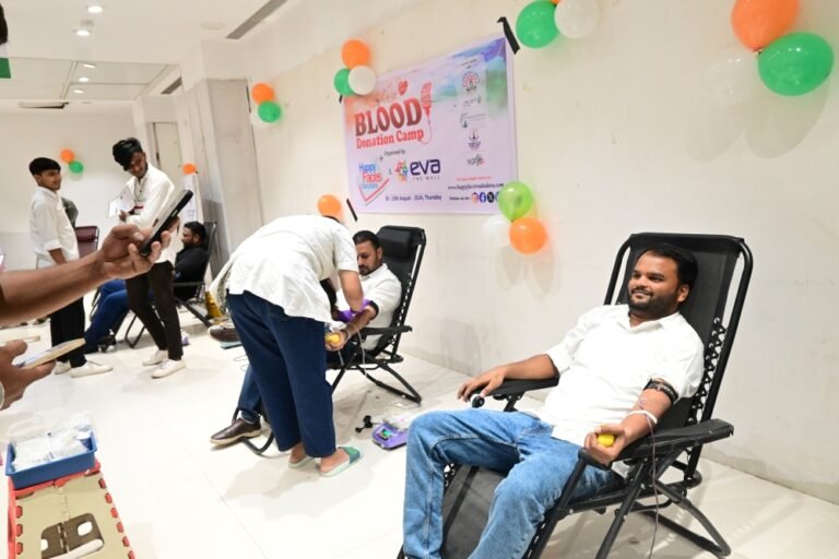 Happy Faces Vadodara blood donation camp activity