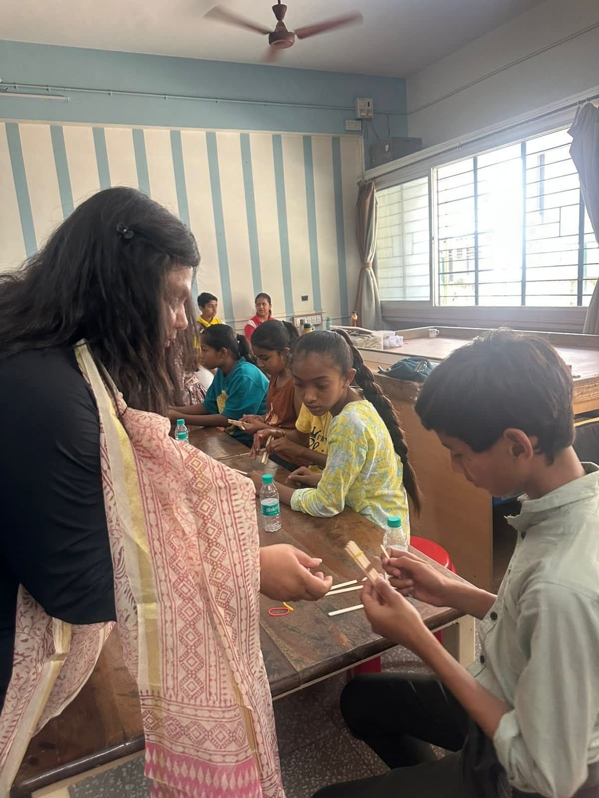 Children learning through NGO support program